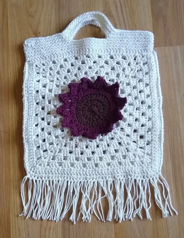 Granny Sunflower Tote Crochet Pattern 2