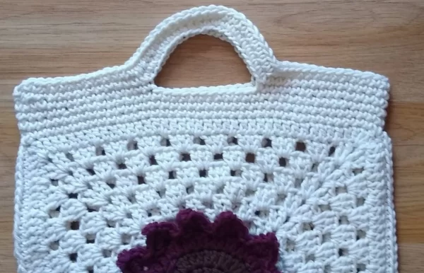 Granny Sunflower Tote Crochet Pattern Handle